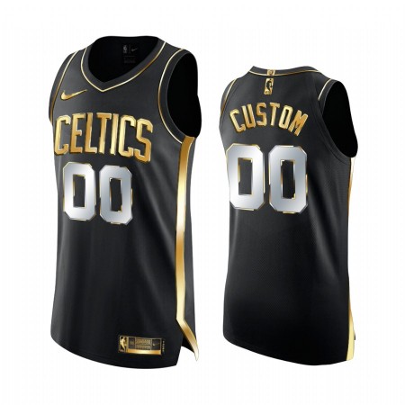 Maglia NBA Boston Celtics Personalizzate 2020-21 Nero Golden Edition Swingman - Uomo